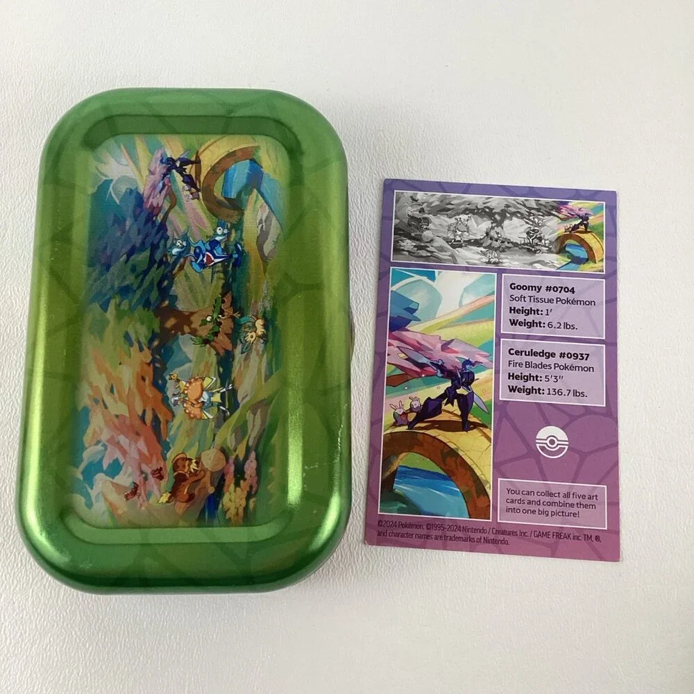 Pokemon Trading Card Game TCG Collectible Storage Tins Lot Cards Coins 2024